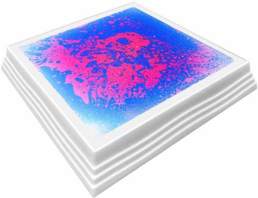 Square LED liquid sensory stepping stone - Blue & Pink