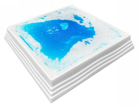 Square LED liquid sensory stepping stone - Blue