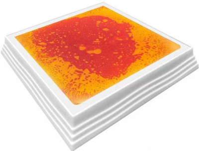 Square LED liquid sensory stepping stone - Orange