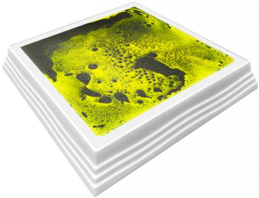 Square LED liquid sensory stepping stone - Yellow & Black